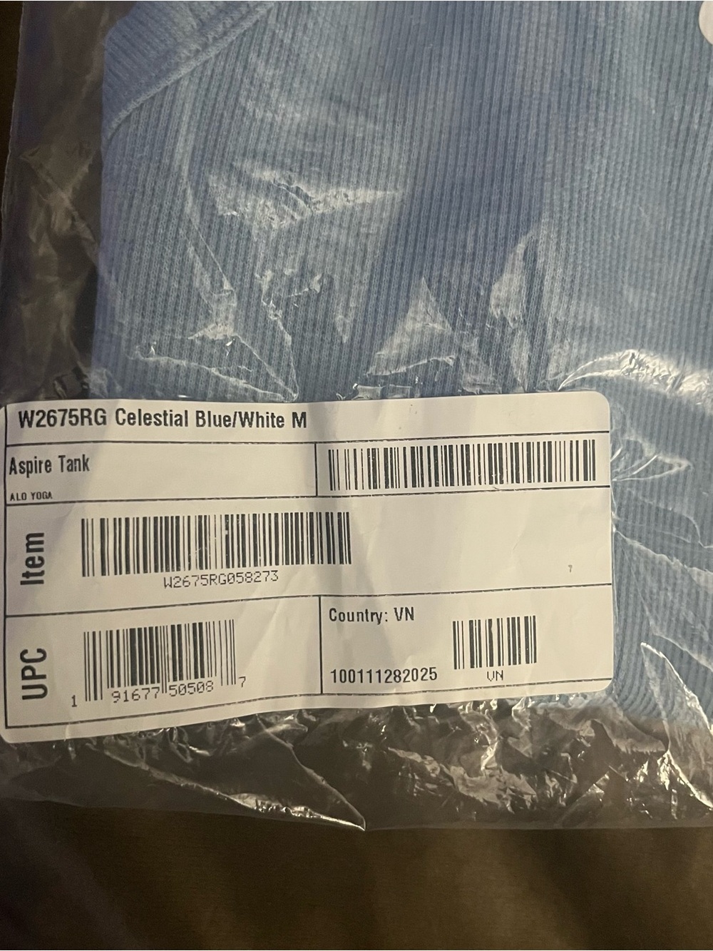 ALO Celestial Blue Aspire Ribbed Tank Top - Picture 5 of 6